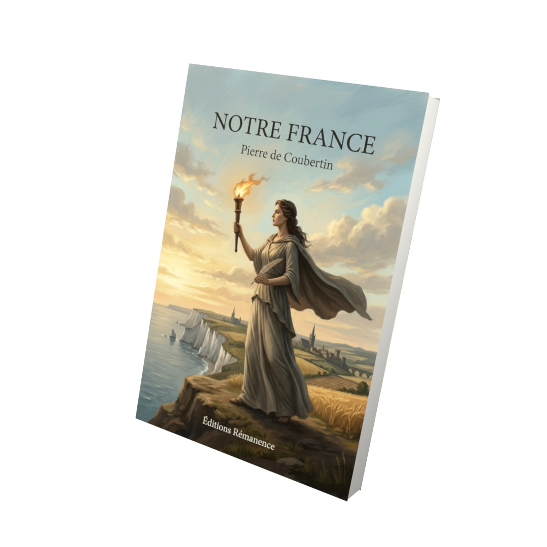 Livre Notre France par Pierre de Coubertin - Vue 3D - Editions Remanence