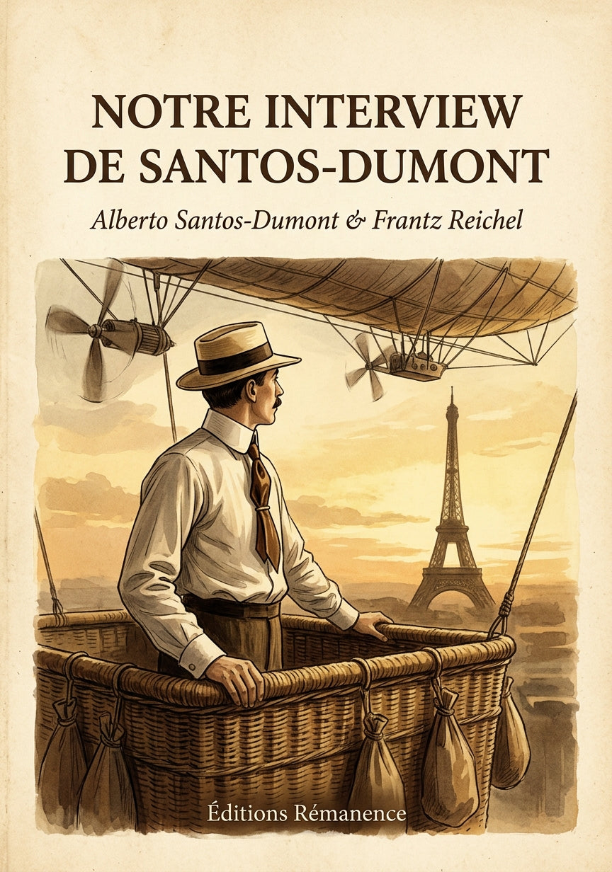 Livre Notre interview de Santos-Dumont par Alberto Santos-Dumont & Frantz Reichel - Couverture - Editions Remanence