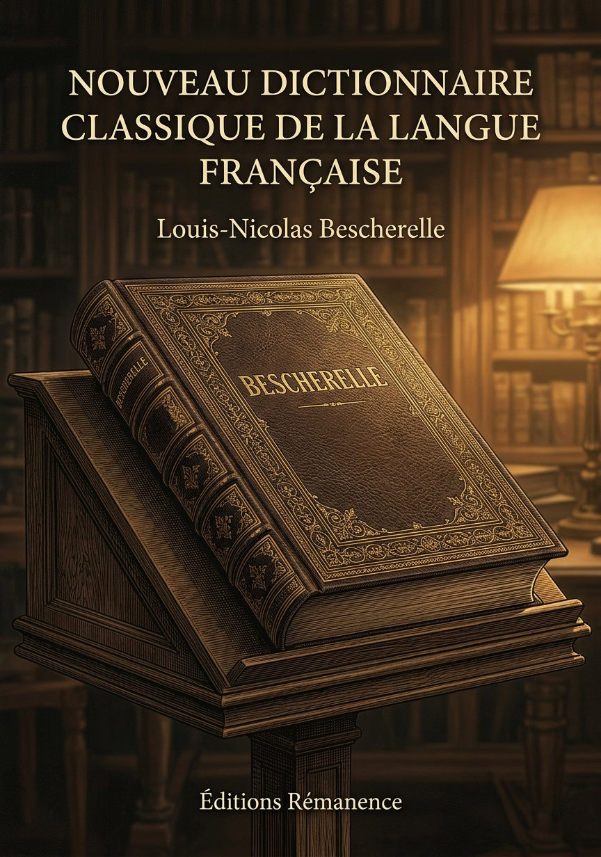 Livre Nouveau dictionnaire classique de la langue française par Louis-Nicolas Bescherelle - Couverture - Editions Remanence