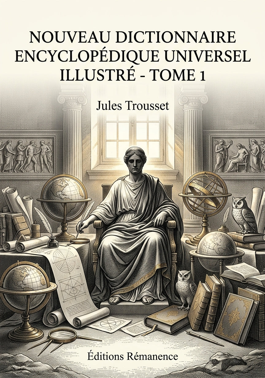 Livre Nouveau Dictionnaire encyclopédique universel illustré - Tome 1 par Jules Trousset - Couverture - Editions Remanence