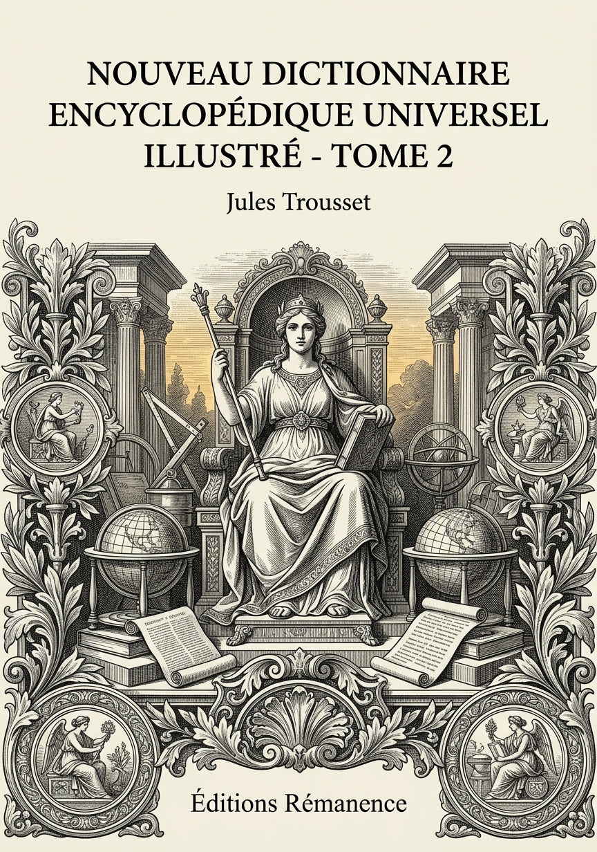 Livre Nouveau dictionnaire encyclopédique universel illustré - Tome 2 par Jules Trousset - Couverture - Editions Remanence