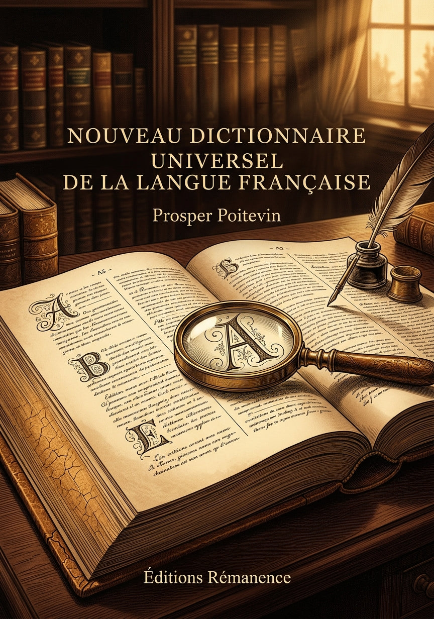 Livre Nouveau Dictionnaire universel de la langue française par Prosper Poitevin - Couverture - Editions Remanence