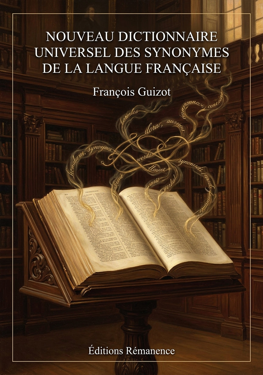 Livre Nouveau dictionnaire universel des synonymes de la langue française par François Guizot - Couverture - Editions Remanence