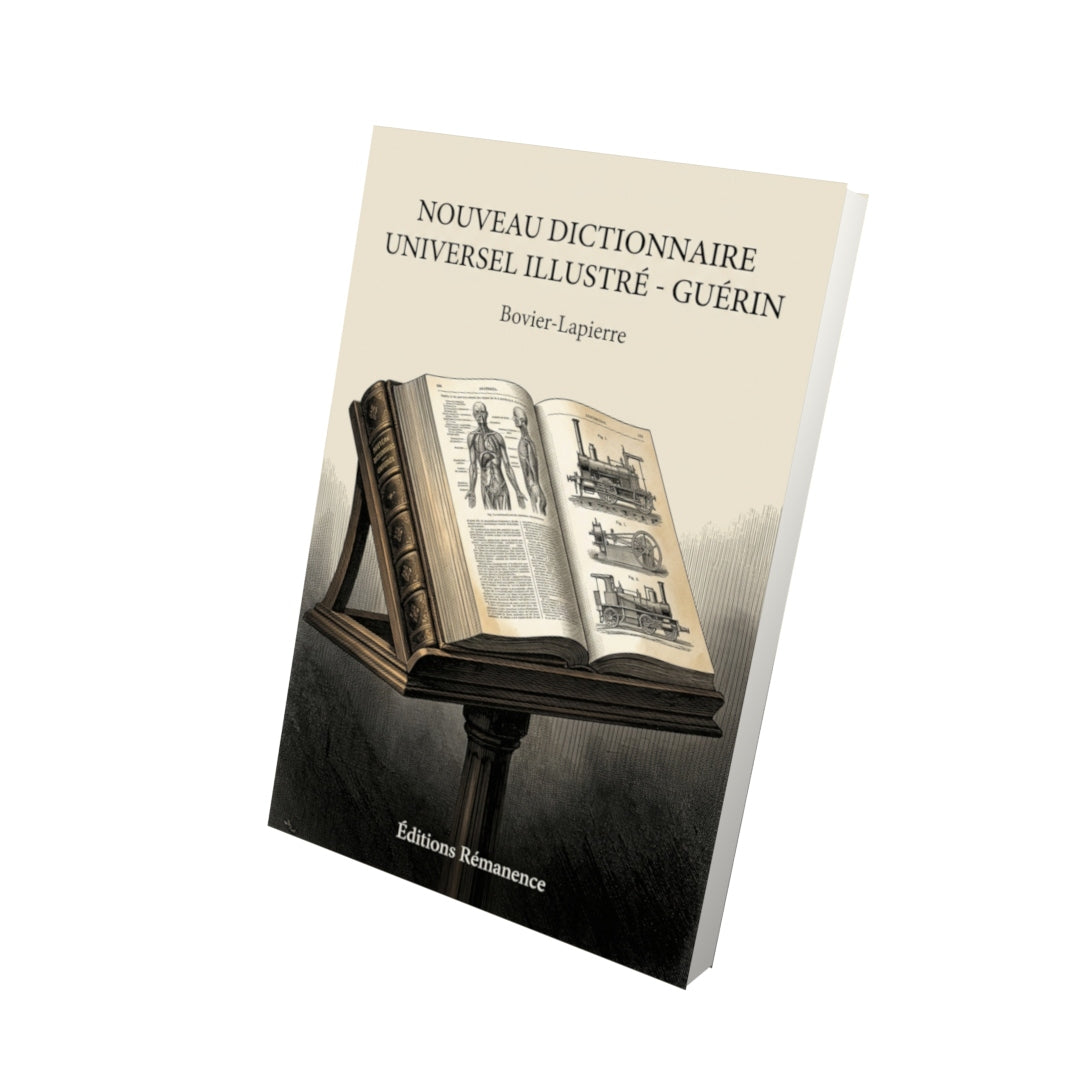 Livre Nouveau dictionnaire universel illustré - Guérin par Bovier-Lapierre - Vue 3D - Editions Remanence