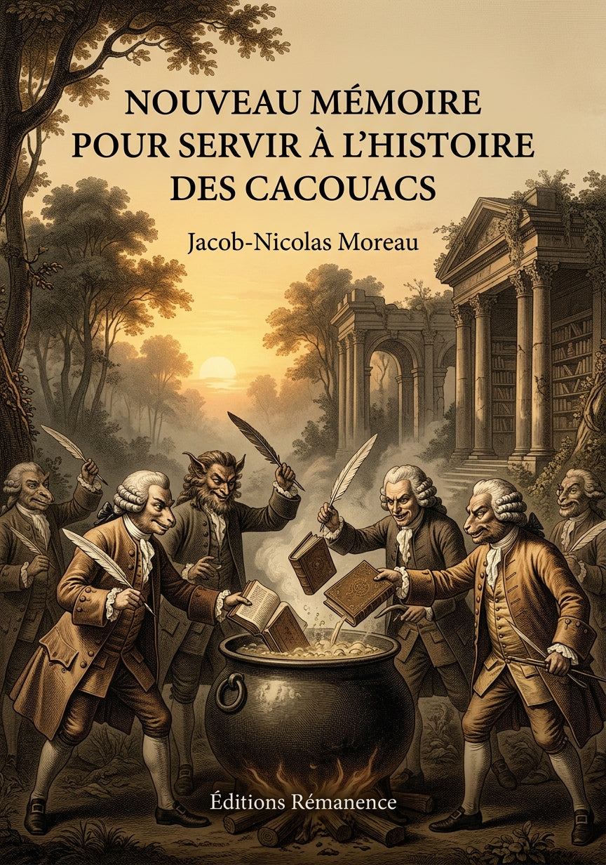 Livre Nouveau mémoire pour servir à l’histoire des Cacouacs par Jacob-Nicolas Moreau - Couverture - Editions Remanence