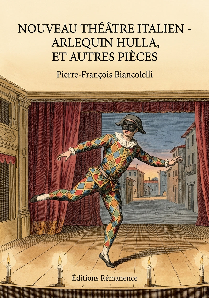 Livre Nouveau théâtre italien - Arlequin Hulla, et autres pièces par Pierre-François Biancolelli - Couverture - Editions Remanence