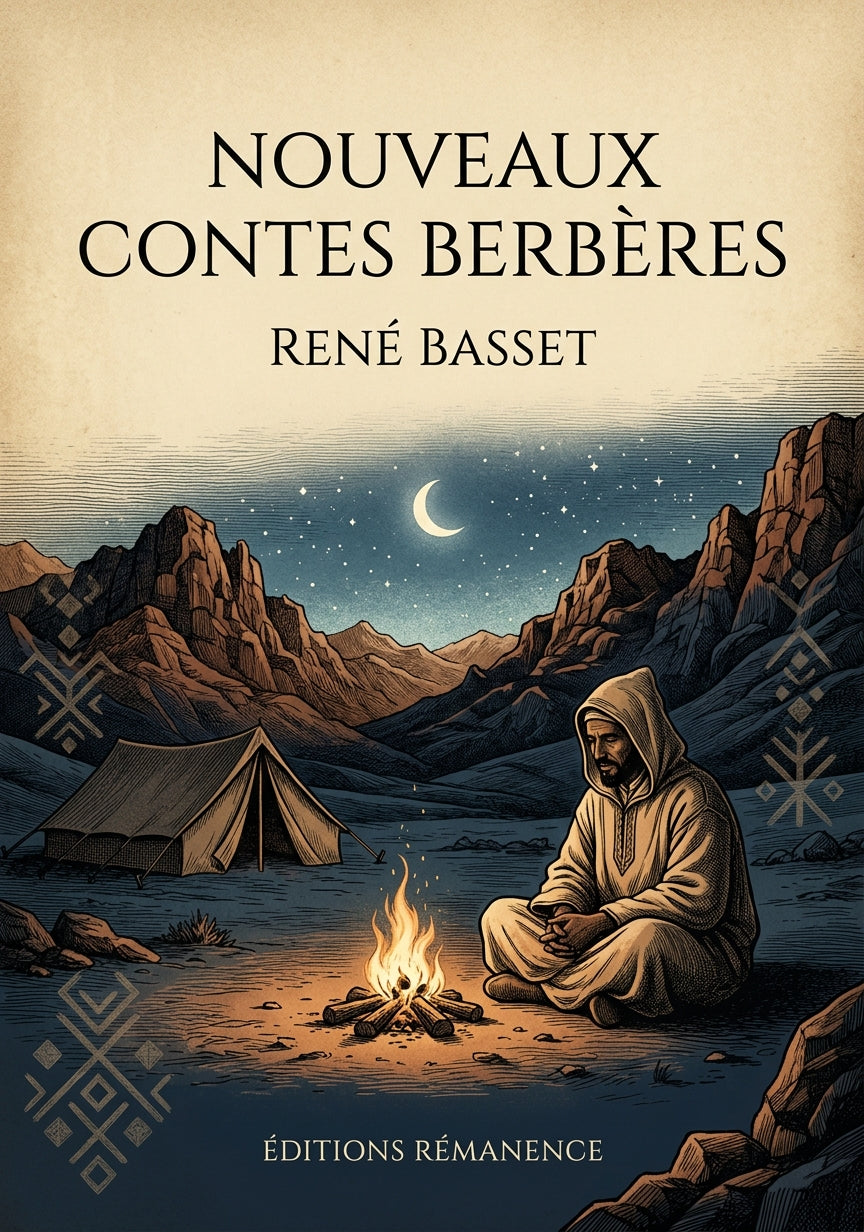 Livre Nouveaux Contes berbères par René Basset - Couverture - Editions Remanence