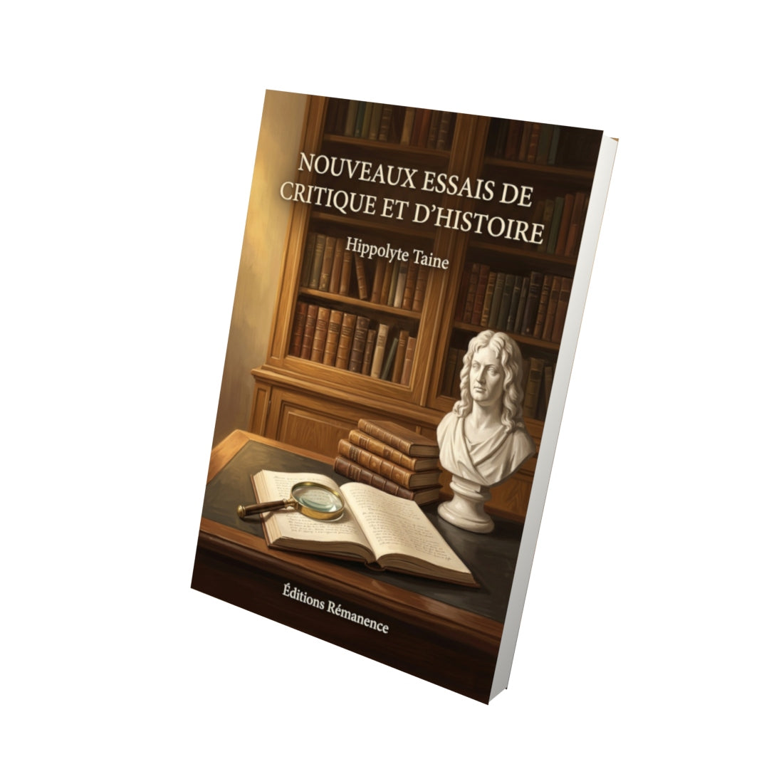 Livre Nouveaux essais de critique et d’histoire par Hippolyte Taine - Vue 3D - Editions Remanence