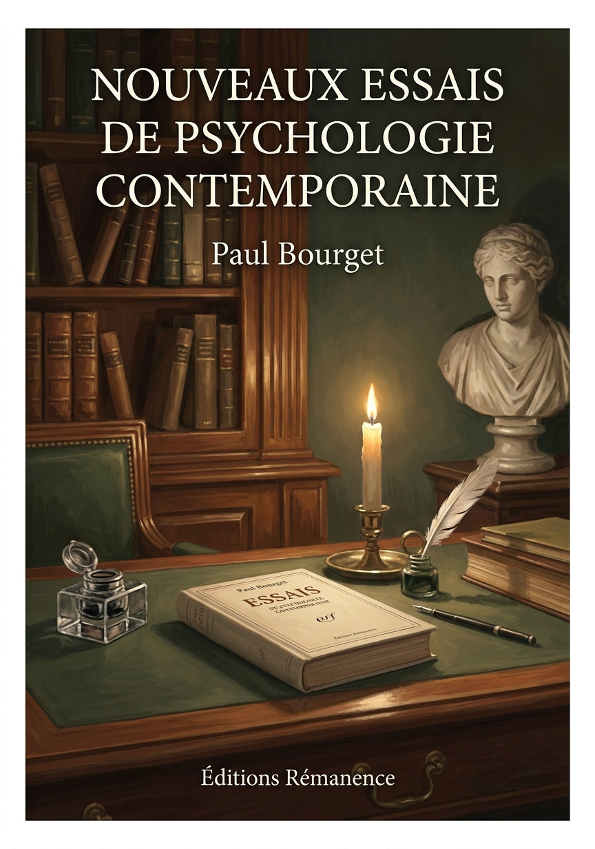 Livre Nouveaux essais de psychologie contemporaine par Paul Bourget - Couverture - Editions Remanence