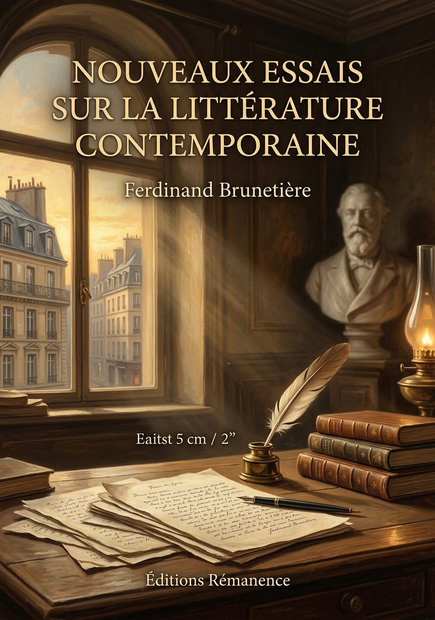 Livre Nouveaux essais sur la littérature contemporaine par Ferdinand Brunetière - Couverture - Editions Remanence