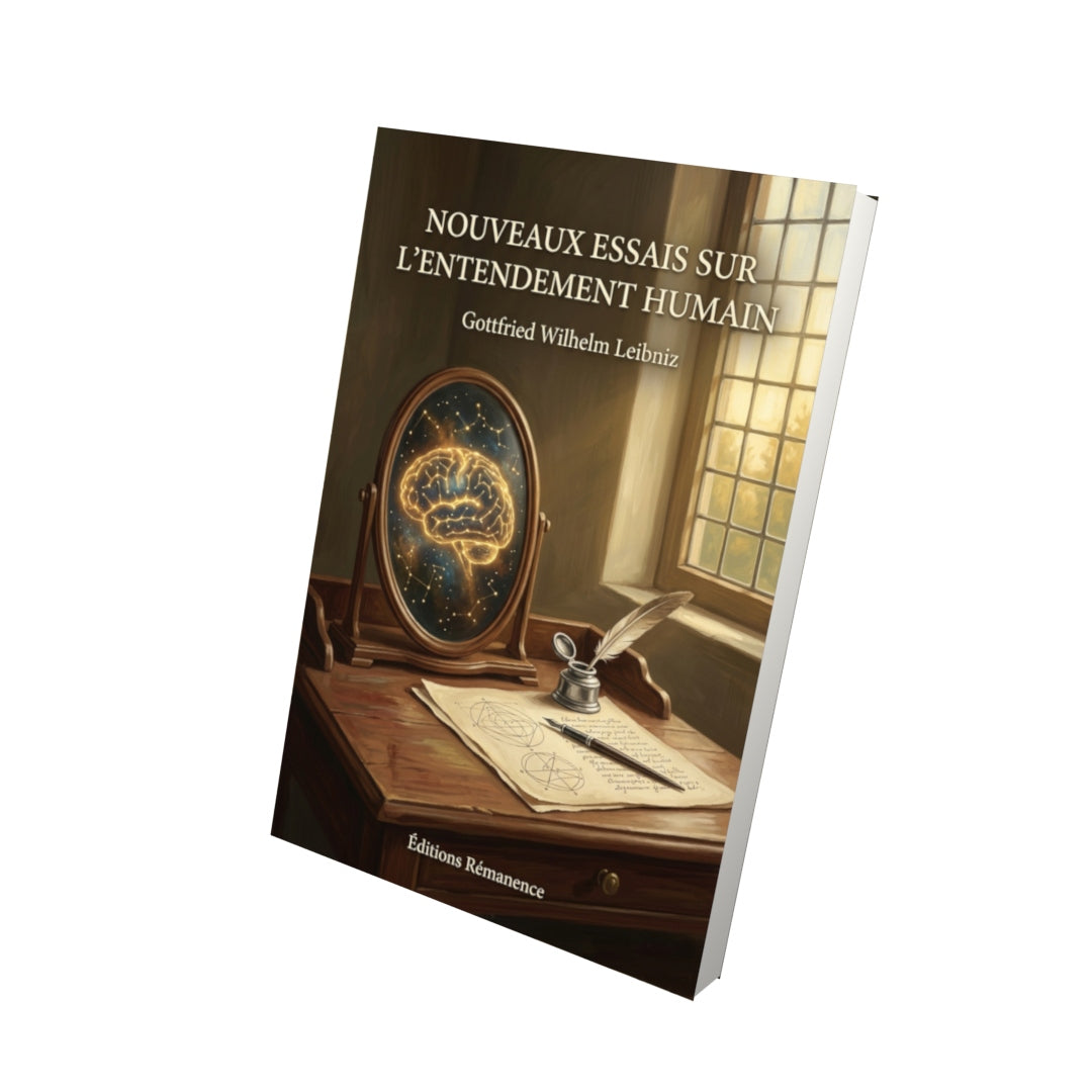 Livre Nouveaux Essais sur l’entendement humain par Gottfried Wilhelm Leibniz - Vue 3D - Editions Remanence
