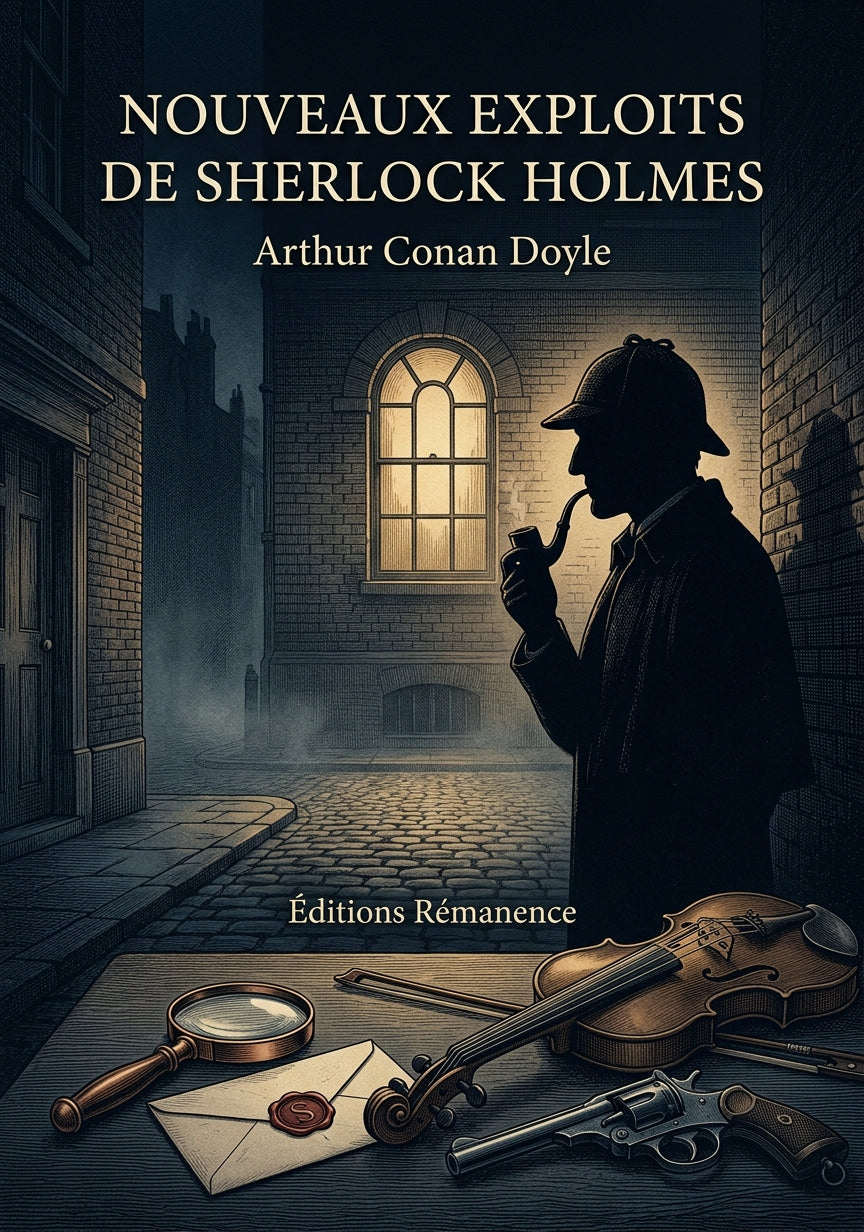 Livre Nouveaux Exploits de Sherlock Holmes par Arthur Conan Doyle - Couverture - Editions Remanence