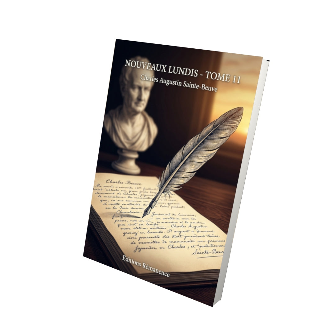 Livre Nouveaux lundis - Tome 11 par Charles Augustin Sainte-Beuve - Vue 3D - Editions Remanence