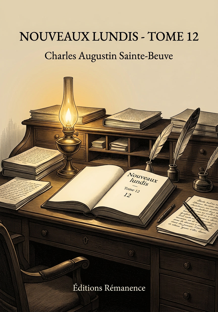 Livre Nouveaux lundis - Tome 12 par Charles Augustin Sainte-Beuve - Couverture - Editions Remanence