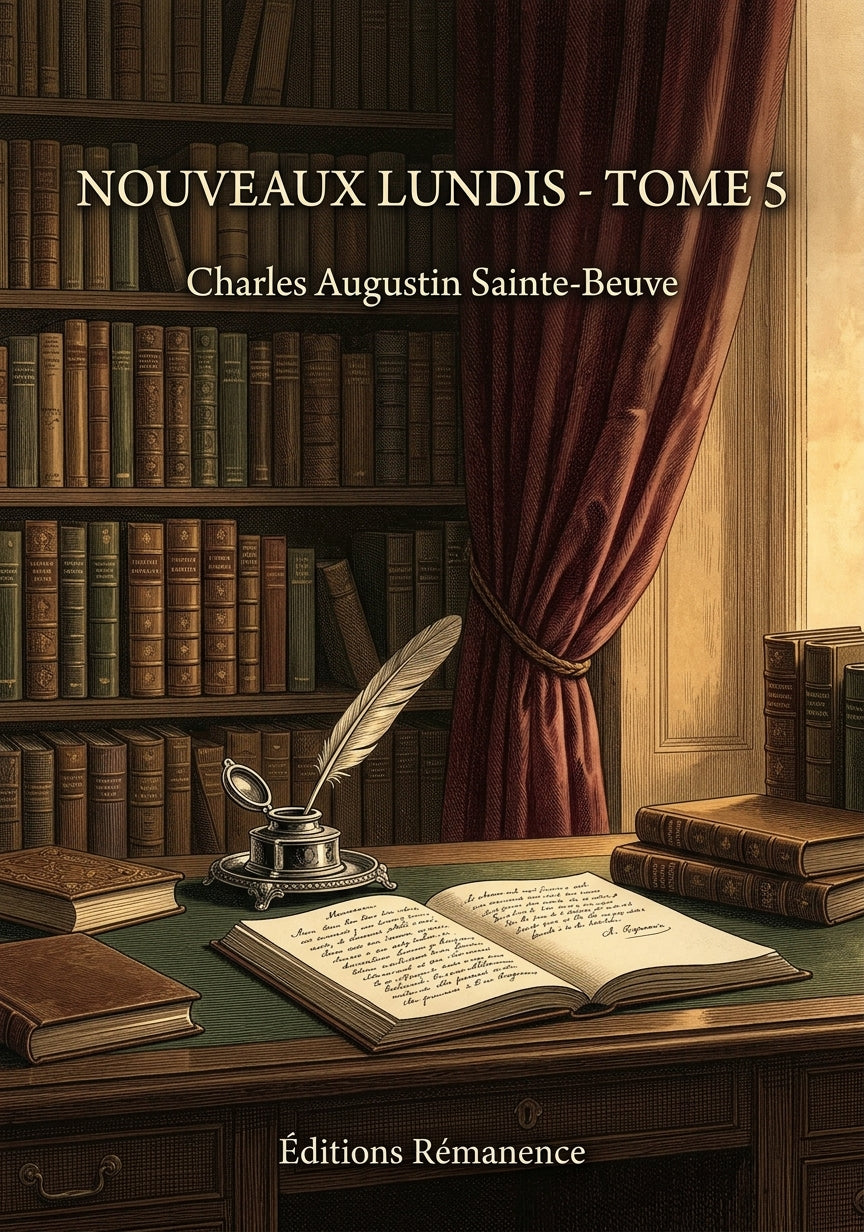 Livre Nouveaux lundis - Tome 5 par Charles Augustin Sainte-Beuve - Couverture - Editions Remanence