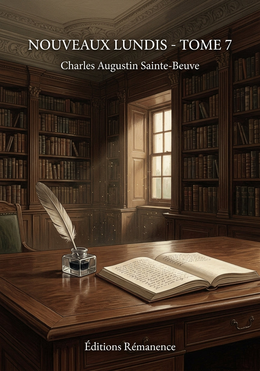 Livre Nouveaux lundis - Tome 7 par Charles Augustin Sainte-Beuve - Couverture - Editions Remanence