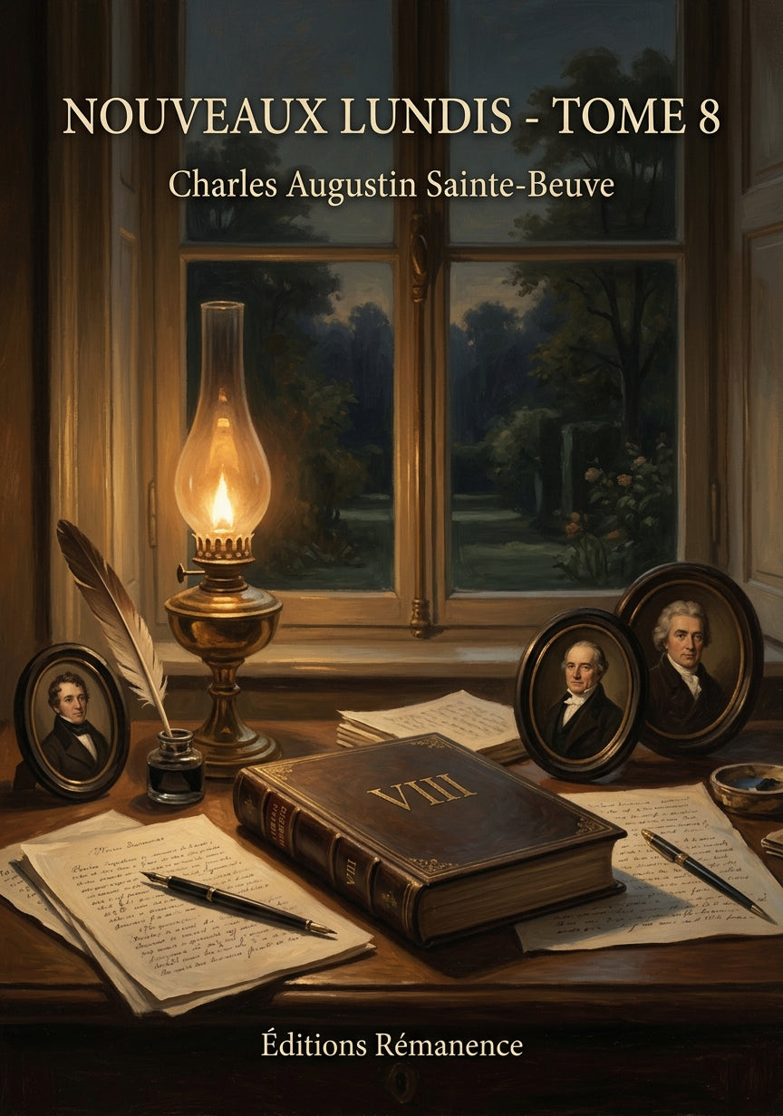 Livre Nouveaux Lundis - Tome 8 par Charles Augustin Sainte-Beuve - Couverture - Editions Remanence