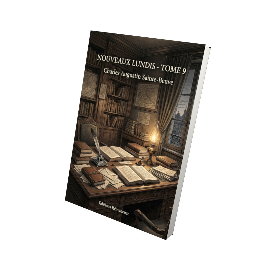 Livre Nouveaux lundis - Tome 9 par Charles Augustin Sainte-Beuve - Vue 3D - Editions Remanence