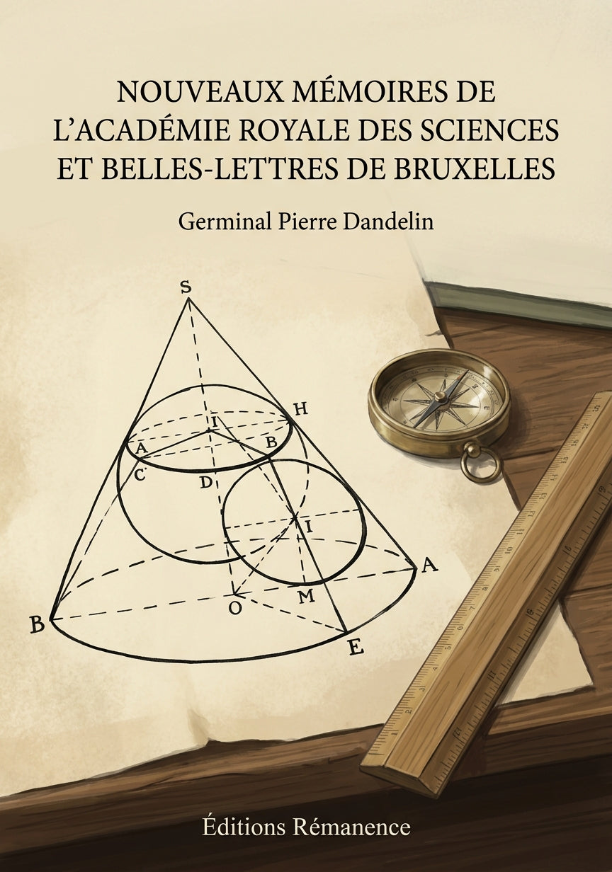 Livre Nouveaux mémoires de l’Académie Royale des Sciences et Belles-Lettres de Bruxelles par Germinal Pierre Dandelin - Couverture - Editions Remanence