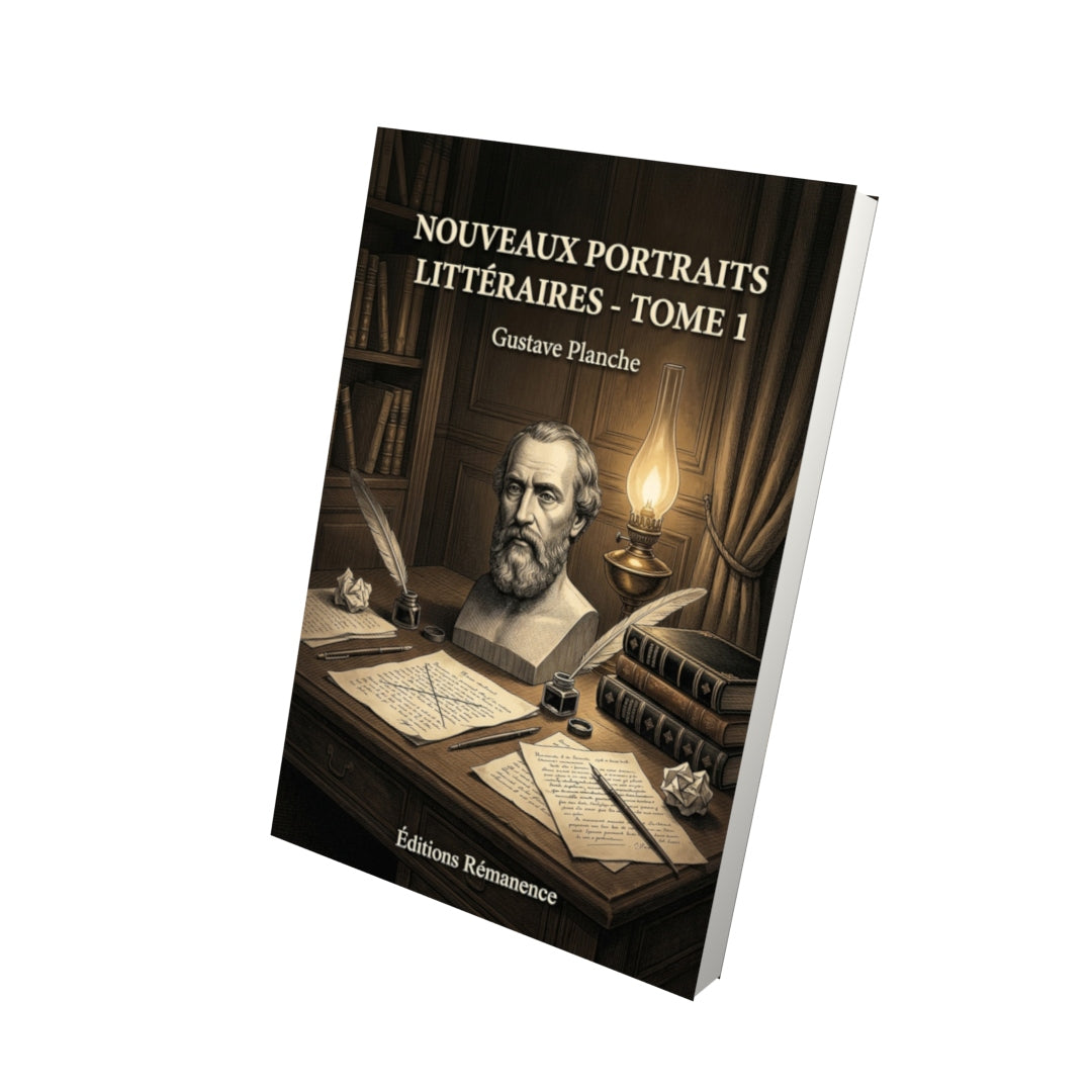 Livre Nouveaux portraits littéraires - Tome 1 par Gustave Planche - Vue 3D - Editions Remanence