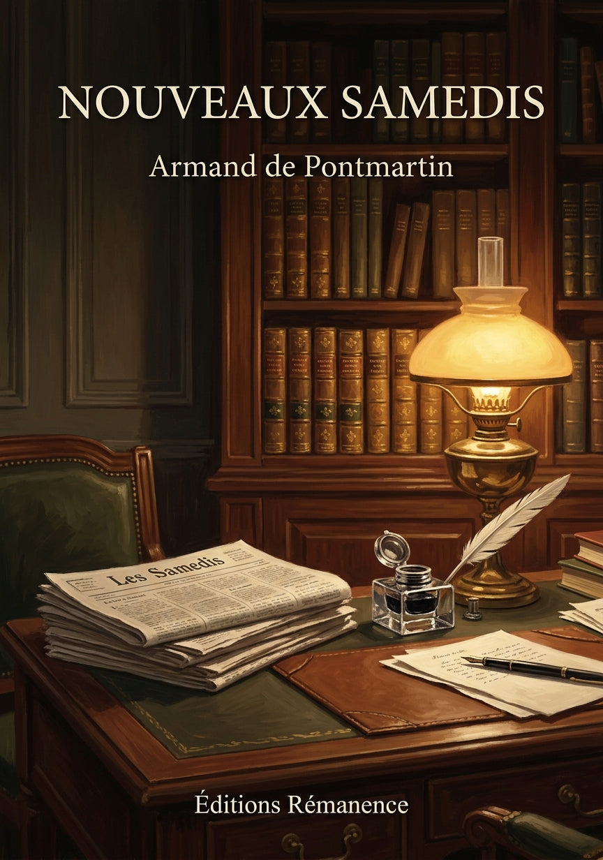 Livre Nouveaux Samedis par Armand de Pontmartin - Couverture - Editions Remanence