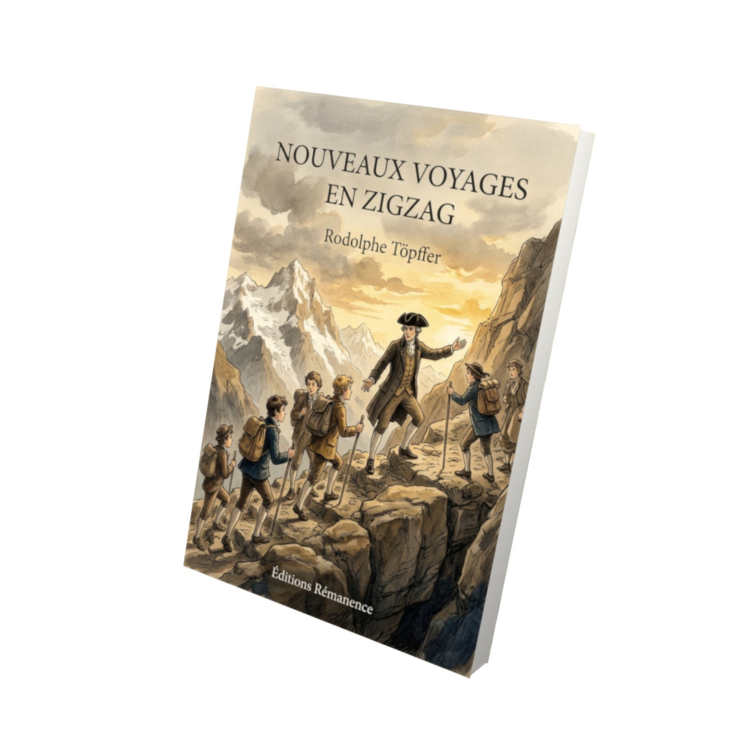 Livre Nouveaux Voyages en zigzag par Rodolphe Töpffer - Vue 3D - Editions Remanence