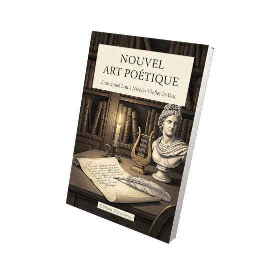 Livre Nouvel art poétique par Emmanuel Louis Nicolas Viollet-le-Duc - Vue 3D - Editions Remanence