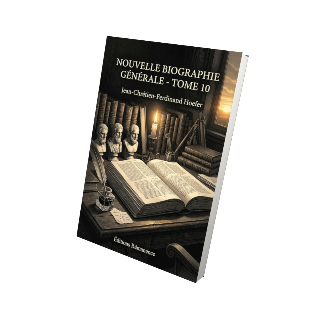 Livre Nouvelle Biographie générale - Tome 10 par Jean-Chrétien-Ferdinand Hoefer - Vue 3D - Editions Remanence