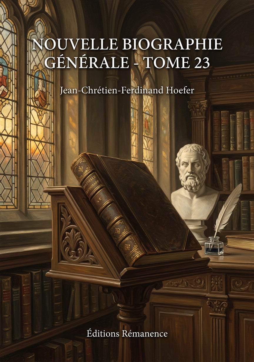 Livre Nouvelle Biographie générale - Tome 23 par Jean-Chrétien-Ferdinand Hoefer - Couverture - Editions Remanence