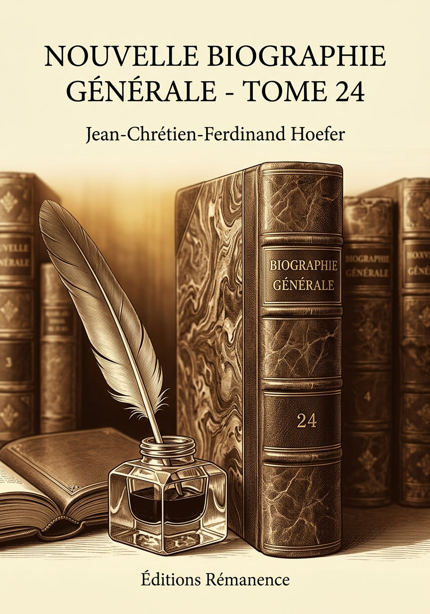 Livre Nouvelle Biographie générale - Tome 24 par Jean-Chrétien-Ferdinand Hoefer - Couverture - Editions Remanence
