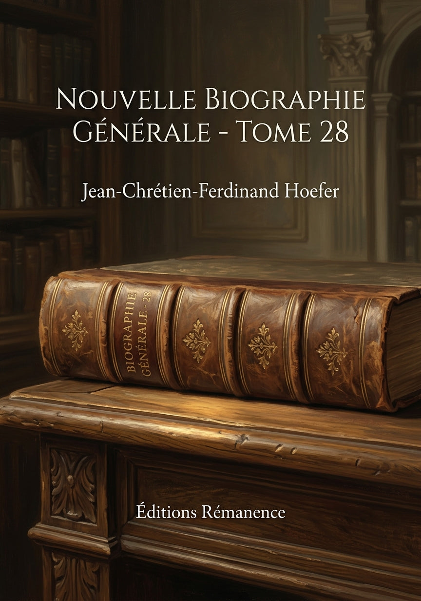 Livre Nouvelle Biographie générale - Tome 28 par Jean-Chrétien-Ferdinand Hoefer - Couverture - Editions Remanence