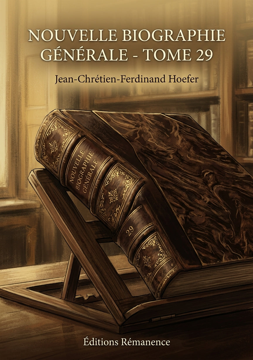 Livre Nouvelle Biographie générale - Tome 29 par Jean-Chrétien-Ferdinand Hoefer - Couverture - Editions Remanence