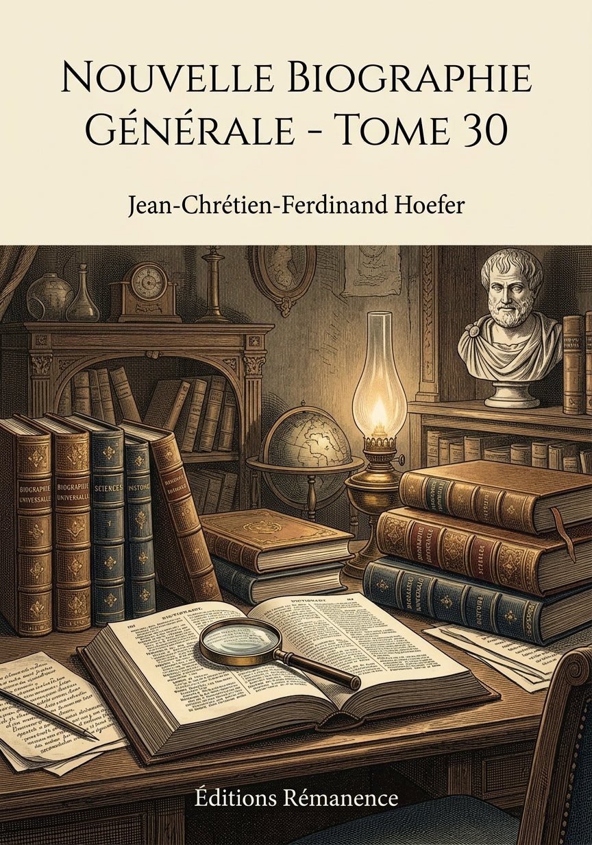Livre Nouvelle Biographie générale - Tome 30 par Jean-Chrétien-Ferdinand Hoefer - Couverture - Editions Remanence