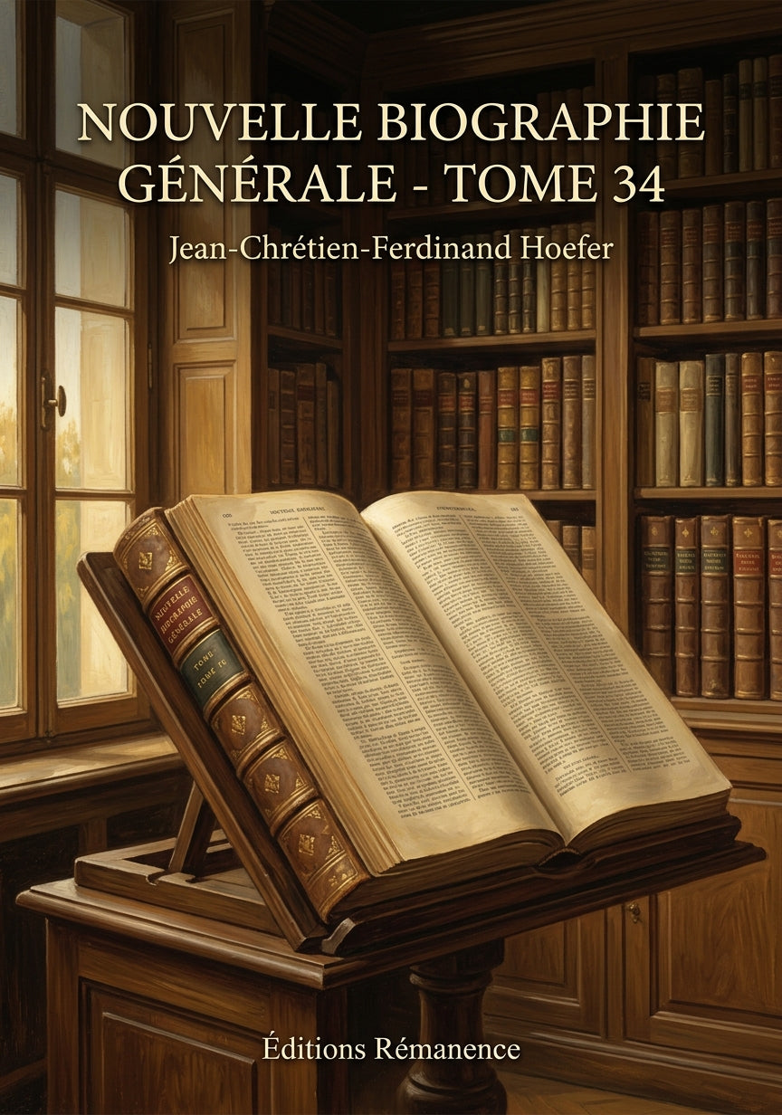 Livre Nouvelle Biographie générale - Tome 34 par Jean-Chrétien-Ferdinand Hoefer - Couverture - Editions Remanence