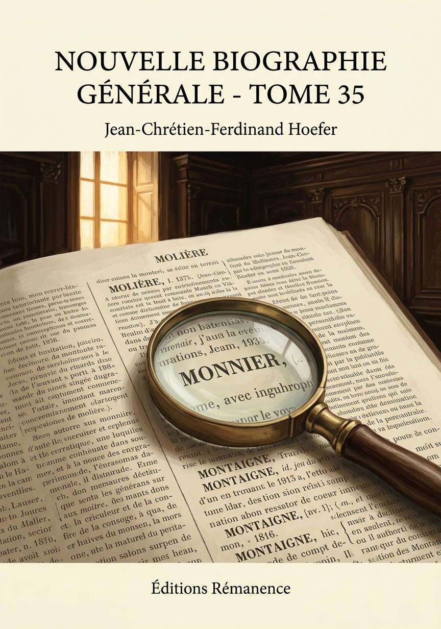 Livre Nouvelle Biographie générale - Tome 35 par Jean-Chrétien-Ferdinand Hoefer - Couverture - Editions Remanence