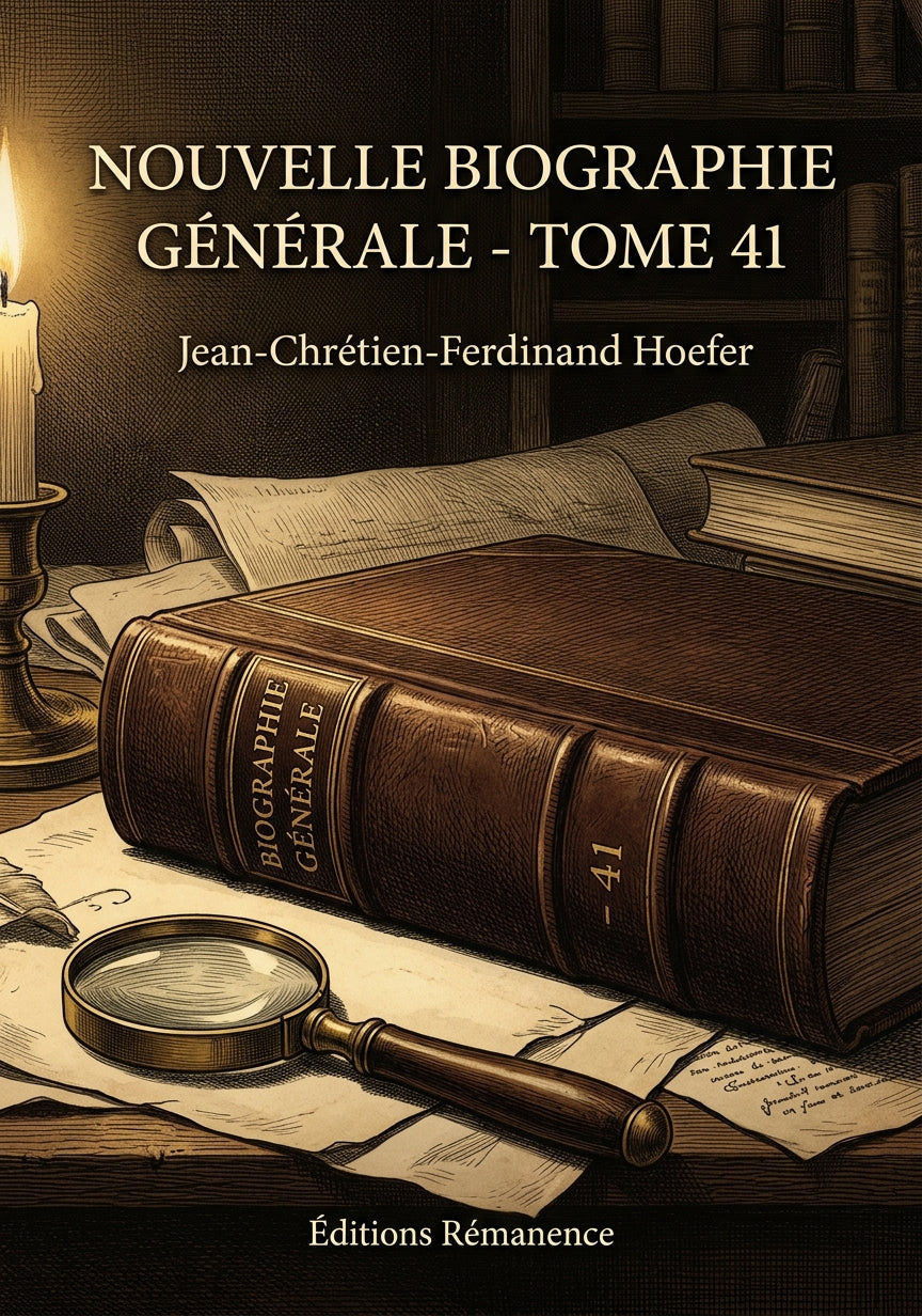 Livre Nouvelle Biographie générale - Tome 41 par Jean-Chrétien-Ferdinand Hoefer - Couverture - Editions Remanence