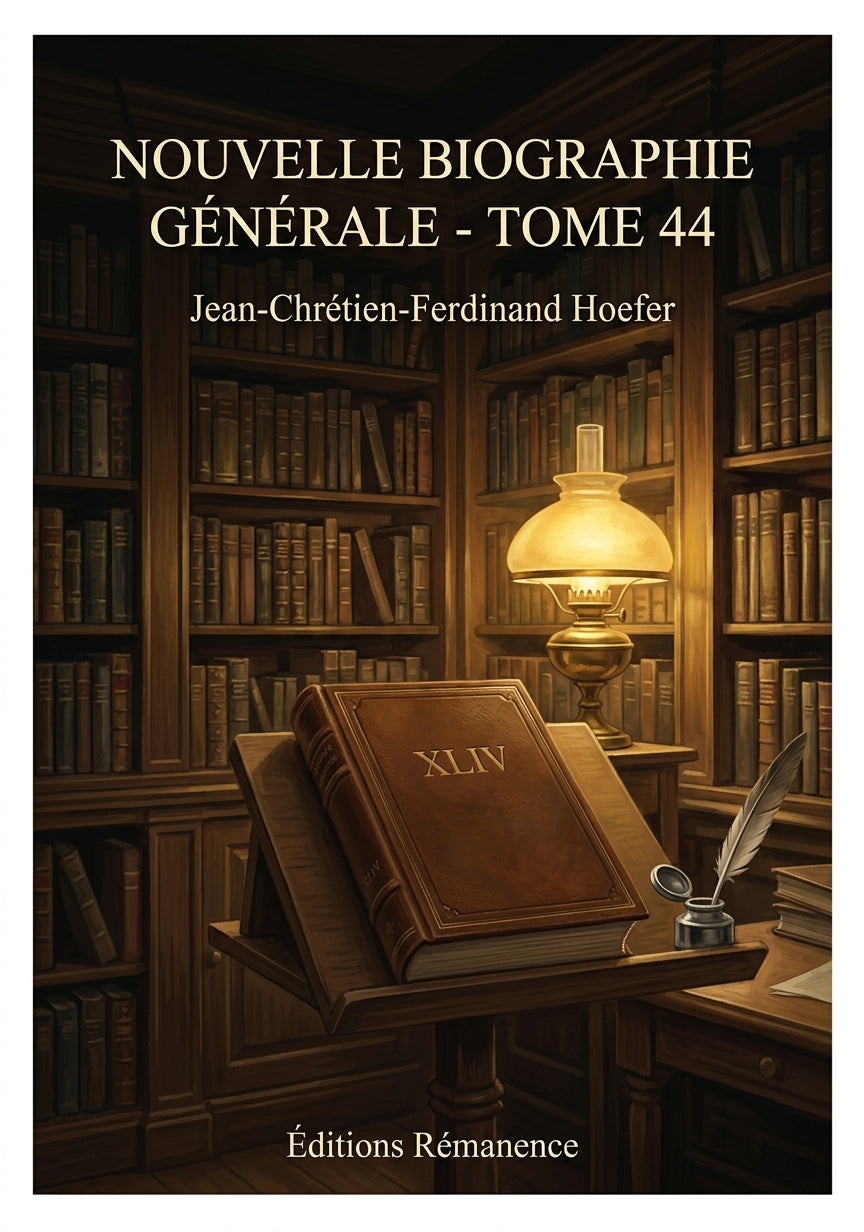 Livre Nouvelle Biographie générale - Tome 44 par Jean-Chrétien-Ferdinand Hoefer - Couverture - Editions Remanence