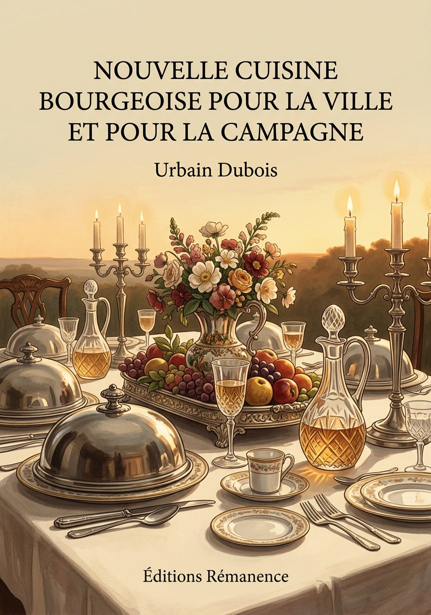 Livre Nouvelle cuisine bourgeoise pour la ville et pour la campagne par Urbain Dubois - Couverture - Editions Remanence