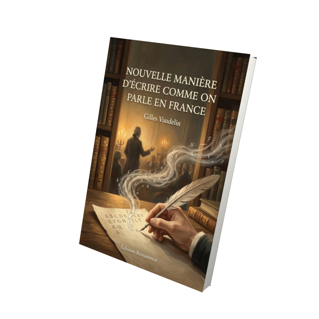 Livre Nouvelle manière d’écrire comme on parle en France par Gilles Vaudelin - Vue 3D - Editions Remanence