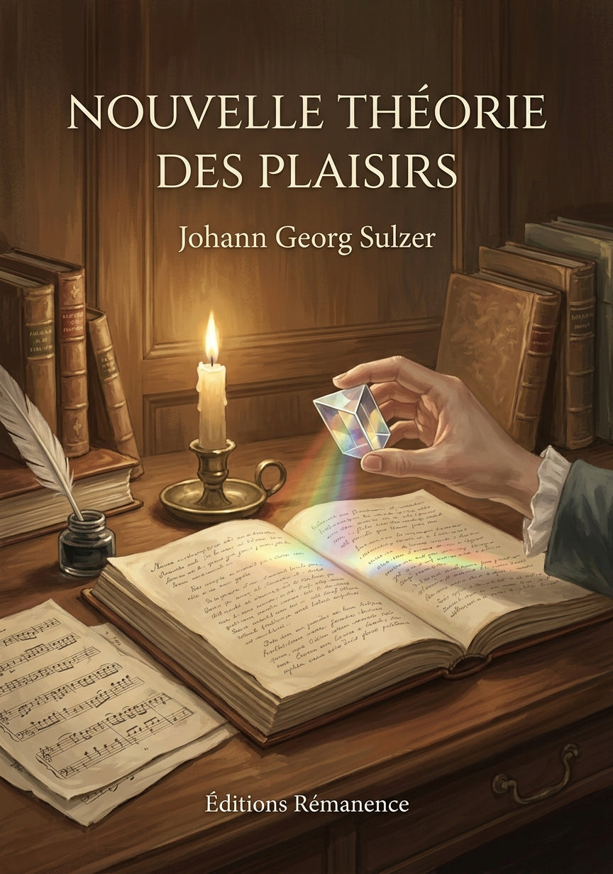 Livre Nouvelle Théorie des plaisirs par Johann Georg Sulzer - Couverture - Editions Remanence