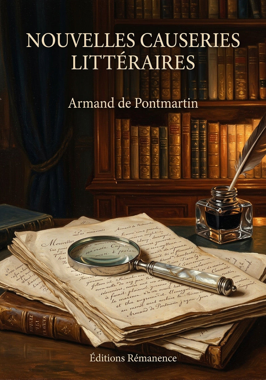 Livre Nouvelles causeries littéraires par Armand de Pontmartin - Couverture - Editions Remanence