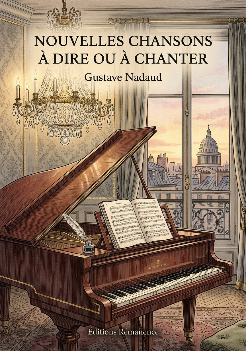 Livre Nouvelles chansons à dire ou à chanter par Gustave Nadaud - Couverture - Editions Remanence