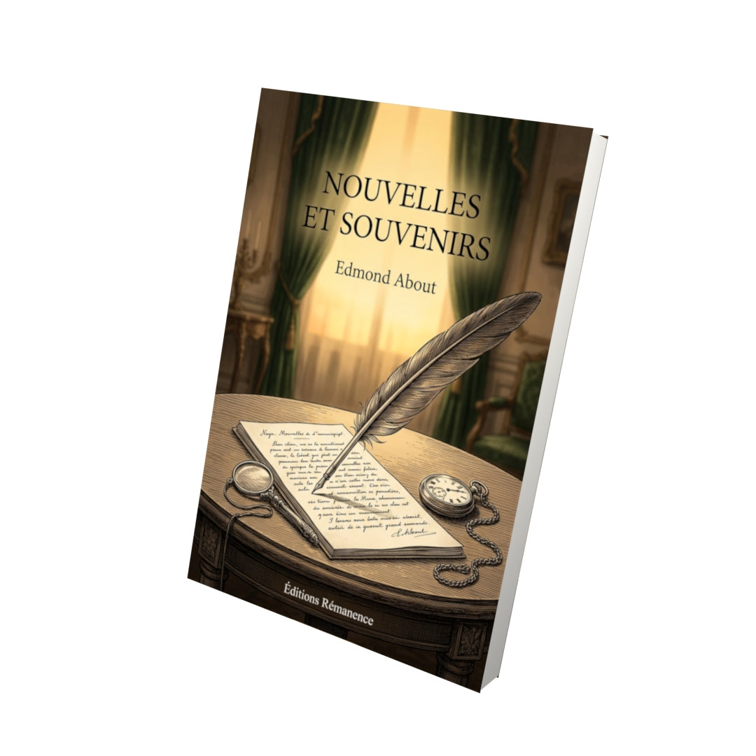 Livre Nouvelles et souvenirs par Edmond About - Vue 3D - Editions Remanence