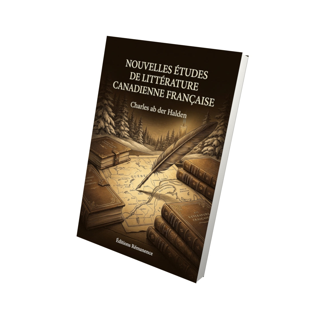Livre Nouvelles études de littérature canadienne française par Charles ab der Halden - Vue 3D - Editions Remanence