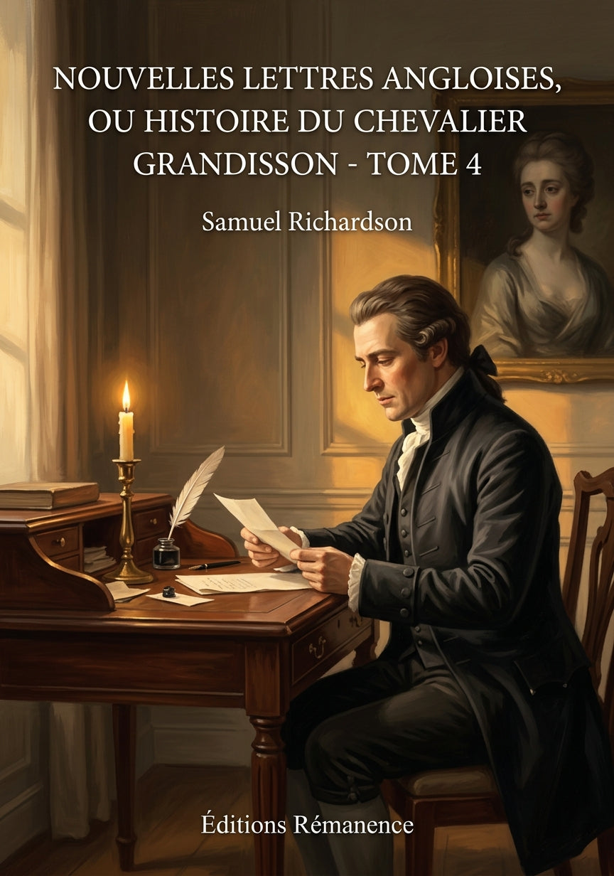Livre Nouvelles lettres angloises, ou Histoire du chevalier Grandisson - Tome 4 par Samuel Richardson - Couverture - Editions Remanence