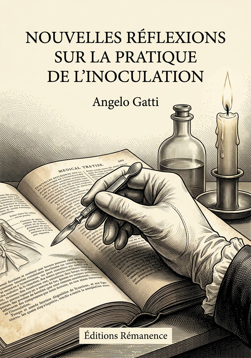 Livre Nouvelles réflexions sur la pratique de l'inoculation par Angelo Gatti - Couverture - Editions Remanence
