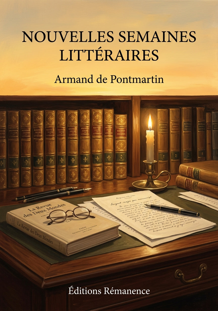 Livre Nouvelles semaines littéraires par Armand de Pontmartin - Couverture - Editions Remanence