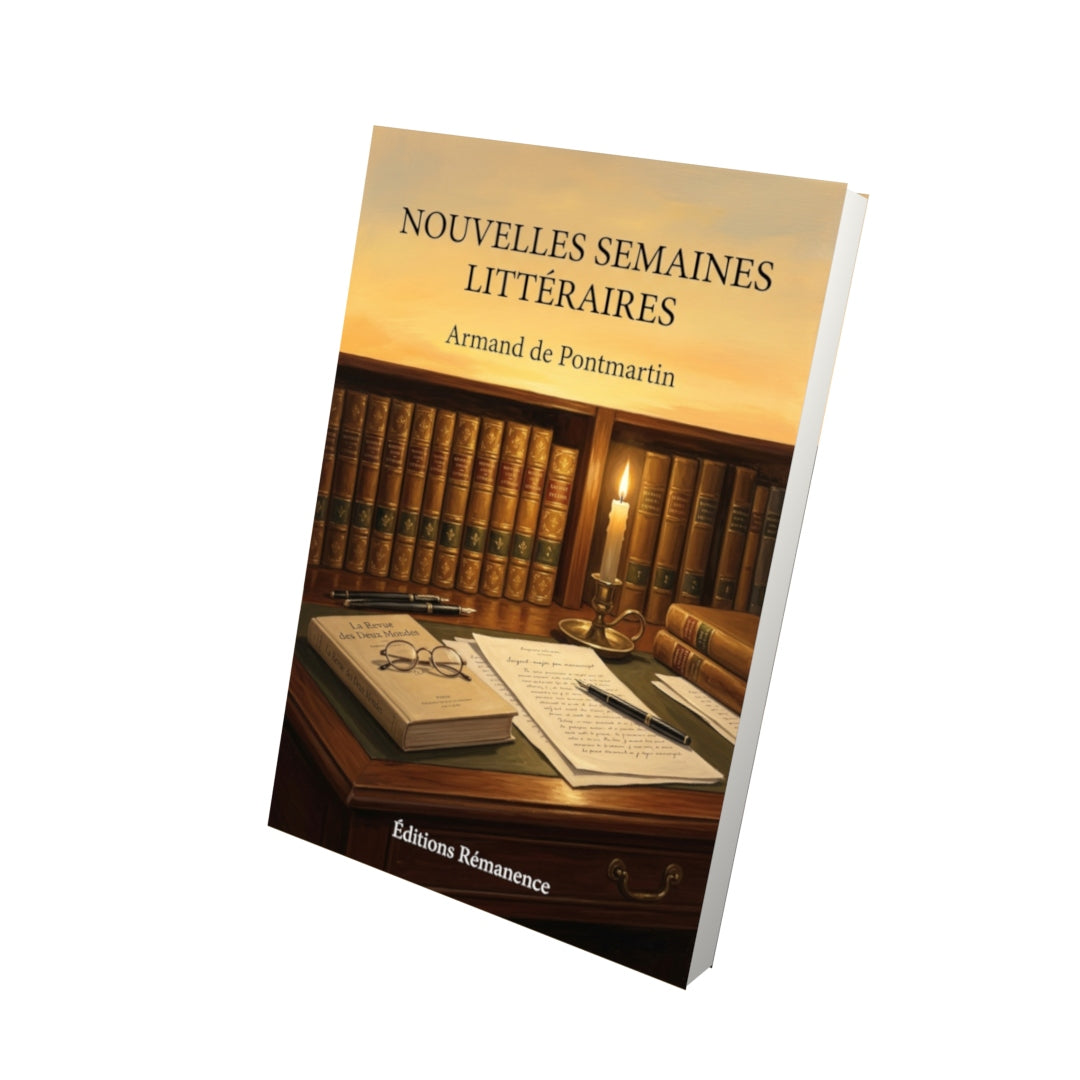 Livre Nouvelles semaines littéraires par Armand de Pontmartin - Vue 3D - Editions Remanence