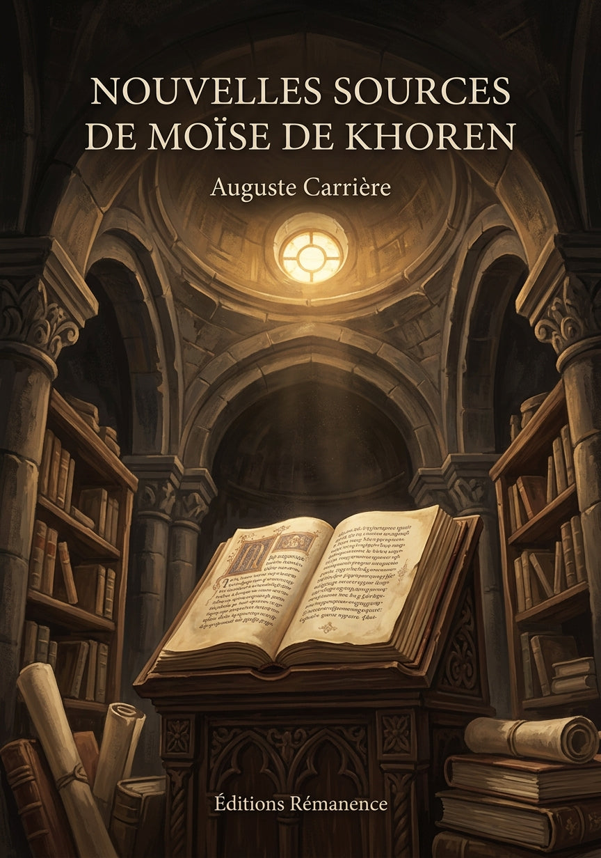 Livre Nouvelles sources de Moïse de Khoren par Auguste Carrière - Couverture - Editions Remanence
