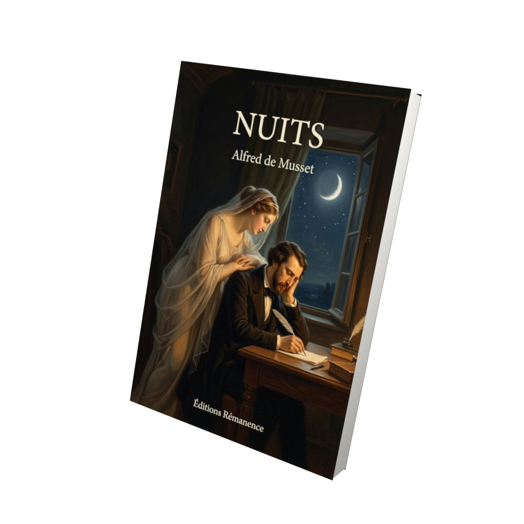 Livre Nuits par Alfred de Musset - Vue 3D - Editions Remanence